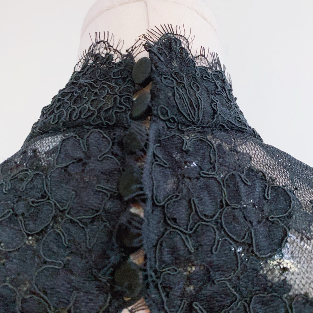 NWOT Authentic ZIMMERMANN Sensory lace linen and silk midi dress Size 1 Black - Picture 12 of 16